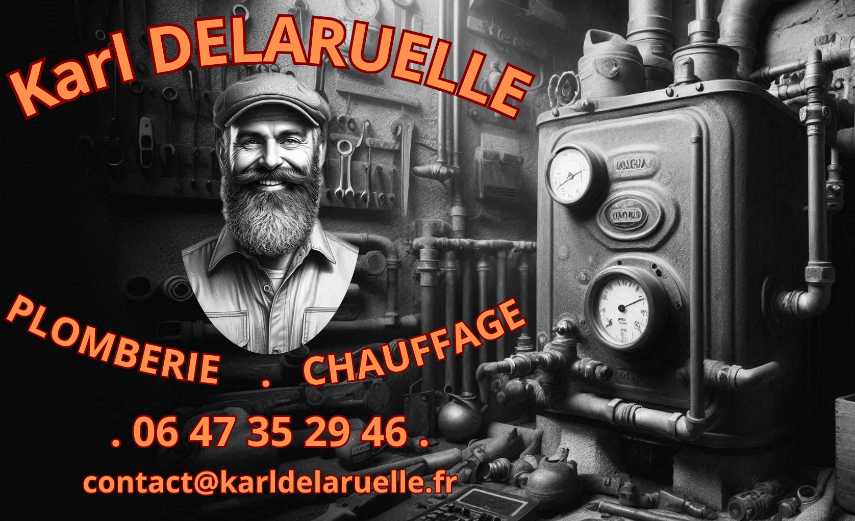 Karl Delaruelle, plombier chauffagiste — Plomberie et chauffage — 06 47 35 29 46 — contact@karldelaruelle.fr